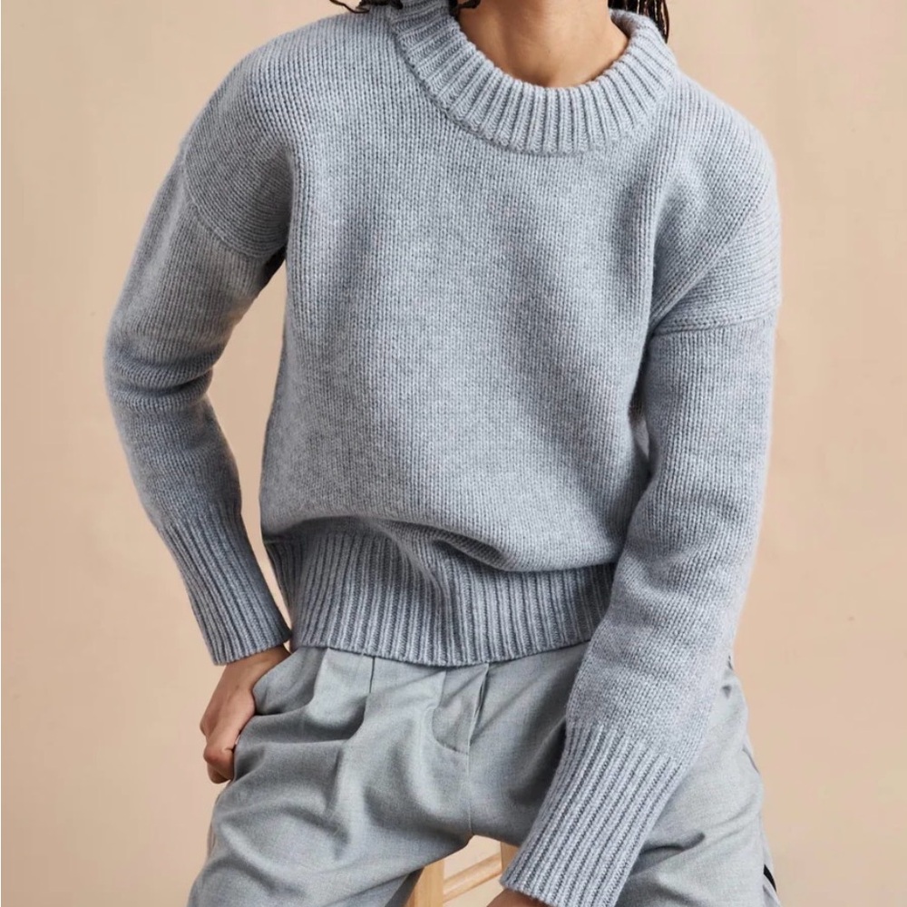 La Ligne Heather Gray Crewneck Sweater